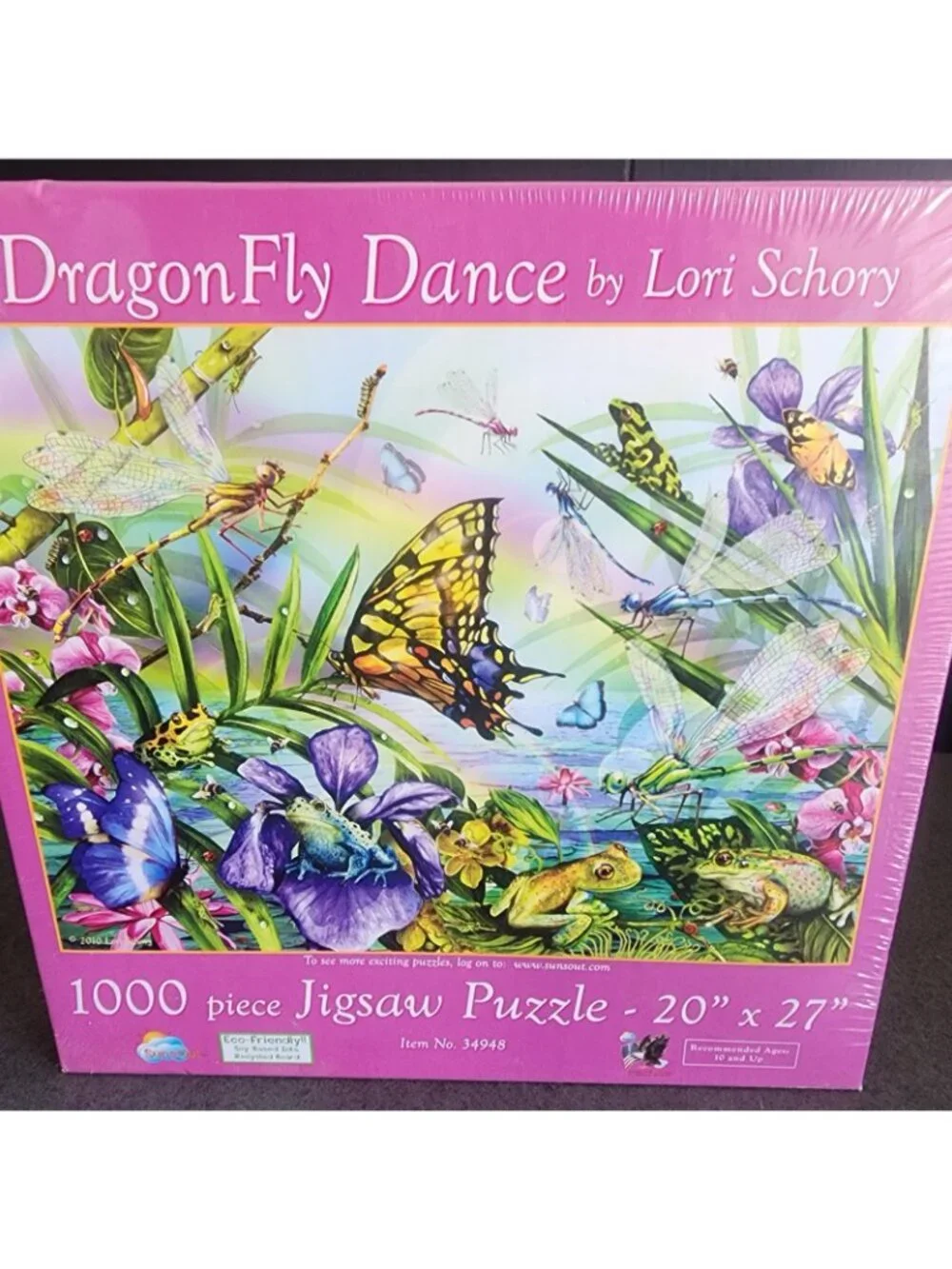 SunsOut Dragonfly Dance 1000 Piece Jigsaw Puzzle Lori Schory Nature Wildlife...